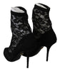 Black Lace Taormina High Heels Pumps