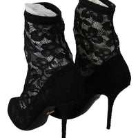 Black Lace Taormina High Heels Pumps
