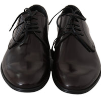 Brown Leather Dress Derby Formal Mens Shoes