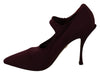 Bordeaux Stretch Crystals Pumps Shoes