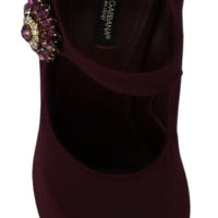 Bordeaux Stretch Crystals Pumps Shoes