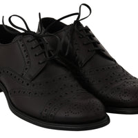 Black Leather Wingtip Oxford Dress  Shoes