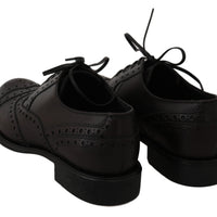 Black Leather Wingtip Oxford Dress  Shoes