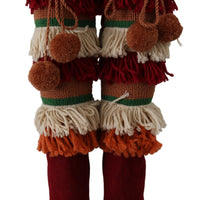 Multicolor Knitted Knee High Boots Shoes