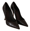 Brown Leather Heels Pumps Heels Shoes