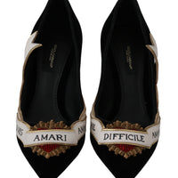 Black Velvet Amari Heart Pumps Shoes