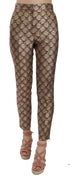 Jacquard Metallic Tapered Trouser Pants