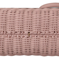 Pink Woven Fiber Shoulder Purse Borse Satchel SICILY Bag
