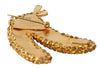 Banana Gold Yellow Brass Crystal Catwalk Pin Brooch