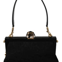 Black Floral Crystal Shoulder Borse VANDA  Purse