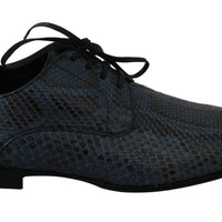 Blue Python Leather Snakeskin Dress Shoes