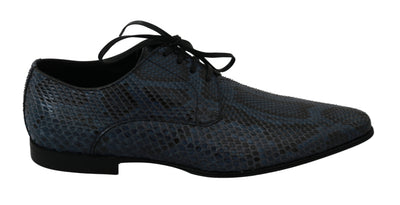 Blue Python Leather Snakeskin Dress Shoes