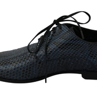 Blue Python Leather Snakeskin Dress Shoes