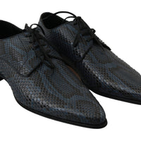 Blue Python Leather Snakeskin Dress Shoes