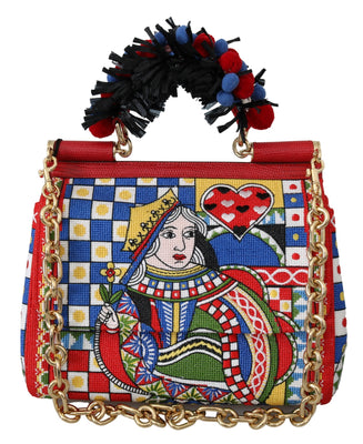 Multicolor Queen Of Hearts Purse Satchel SICILY Bag