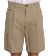 Beige Cotton Linen Royal Bee Shorts  Chinos