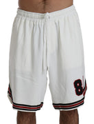 White Jersey Casual Sweatshorts Sport Shorts