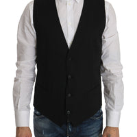 Gray Wool Dress Stretch Vest