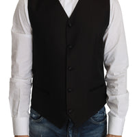 Black Silk Dress Waistcoat