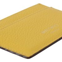 Aarna Yellow Leather Card Holder