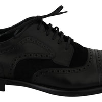 Black Leather Dress Formal Wingtip Shoes