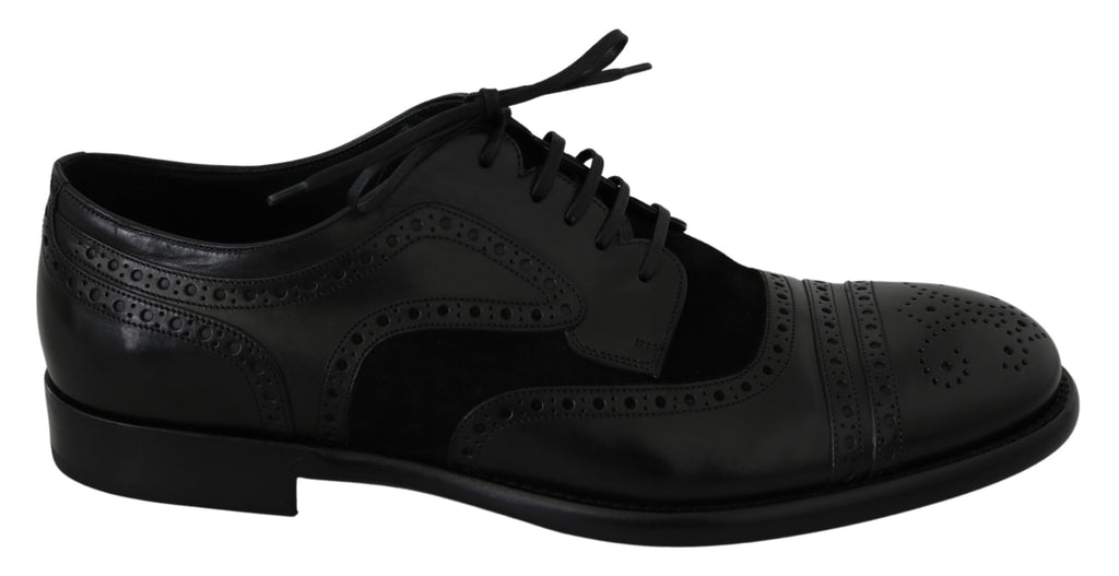 Black Leather Dress Formal Wingtip Shoes