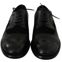 Black Leather Dress Formal Wingtip Shoes