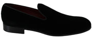 Black Velvet Flats Slipper Mens  Loafers Shoes