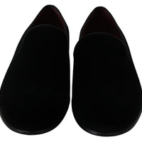 Black Velvet Flats Slipper Mens  Loafers Shoes