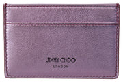 Aarna Purple Leather Card Slot Holder