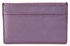 Aarna Purple Leather Card Slot Holder