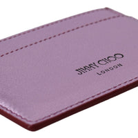 Aarna Purple Leather Card Slot Holder