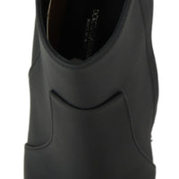 Black Leather Short Boots Zipper Shoes