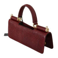 Red Leather Push Button Accessory Micro Bag