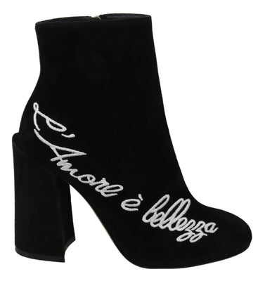 Black Suede L'Amore E'Bellezza Boots Shoes