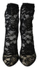 Black Taormina Lace Socks Boots Shoes Pumps