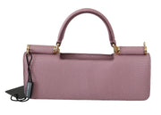 Pink Leather Push Button Accessory Micro Bag