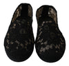 Black Lace Cotton Espadrilles Shoes