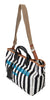 Black White Stripes Shopping Borse Women Tote Cotton Bag