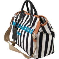 Black White Stripes Shopping Borse Women Tote Cotton Bag