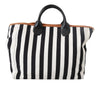 Black White Stripes Shopping Borse Women Tote Cotton Bag