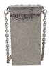 Dolce & Gabbana Cross Body Silver Crystal Brass Crystal Purse