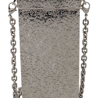 Dolce & Gabbana Cross Body Silver Crystal Brass Crystal Purse