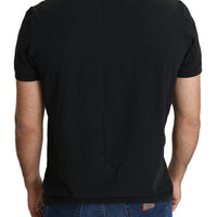 Black Henley Stretch Top Mens Underwear T-shirt