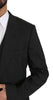 Gray Striped Wool Stretch Slim Fit Suit