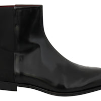 Black Leather Chelsea Mens Boots