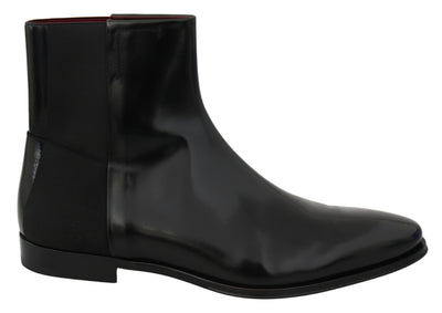 Black Leather Chelsea Mens Boots