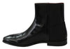 Black Leather Chelsea Mens Boots