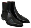 Black Leather Chelsea Mens Boots