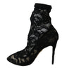 Black Lace Taormina Stilettos Booties Shoes